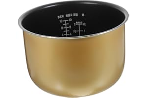 Hoement Rice Cooker Inner Pot 5l Replacement Non-Stick Metal Inner Pot for Electric Cooker Suitable for Kitchen Use