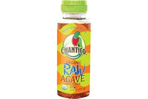 Chantico Agave Sweetener (Raw Agave, 11.75oz Bottle) Organic Natural Sugar Substitute with a Premium Food Taste - Stevia Alternative That Can Be Used For Baking