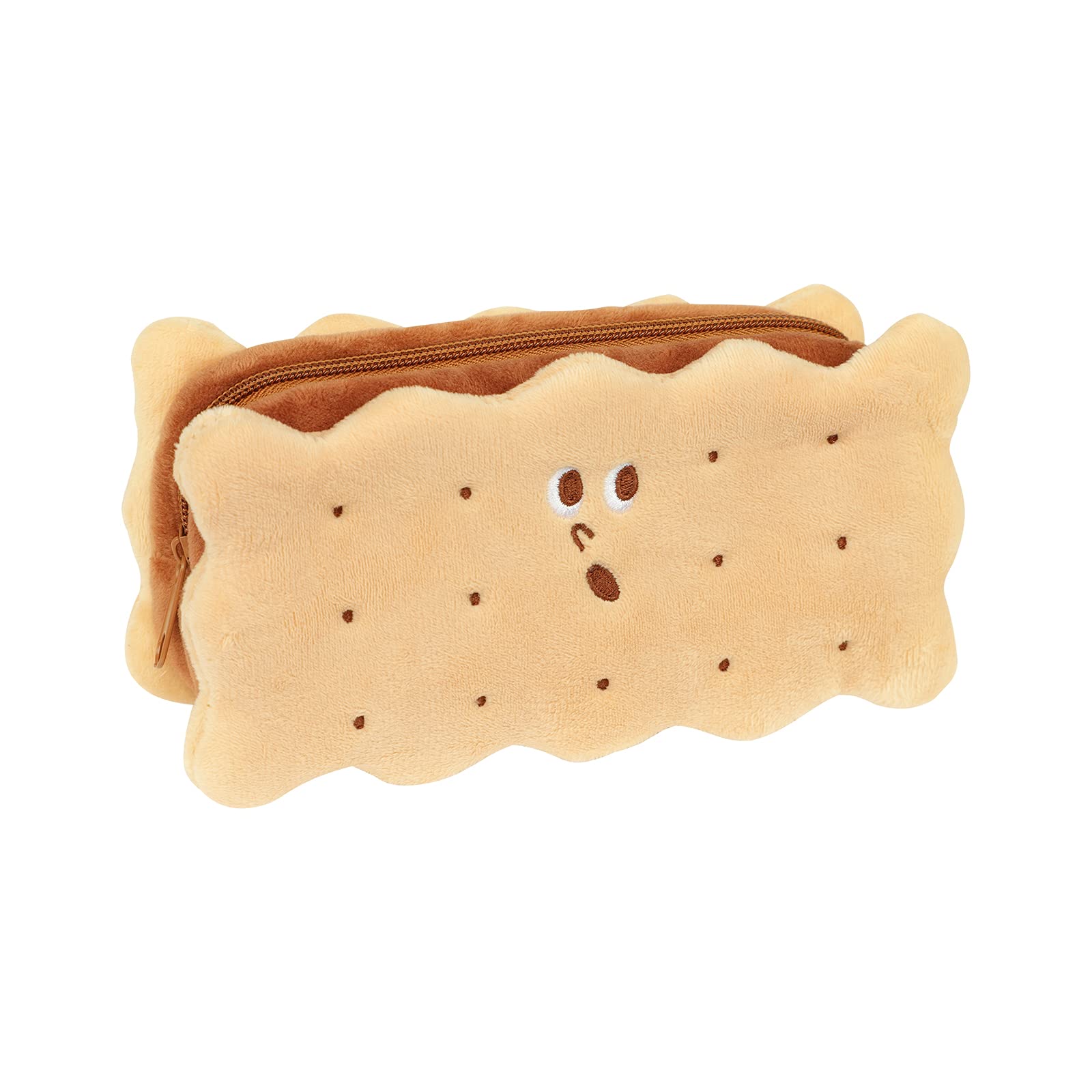XGOPTS Cute Pencil Case Novelty Pencil Pen Pouch Plush Sandwich Biscuits Accessory Cute Cartoon Pen Holder Bag Storage Bags School Supplies Organizer