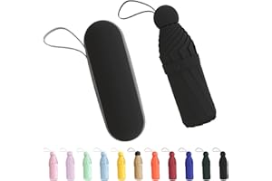 XIUYING FENG Mini Travel Umbrella Compact, Small Umbrella for Travel, Mini Umbrella for Purse, Sun Umbrella UV Protection, Tiny Pocket Folding Umbrella, Lightweight Portable Umbrella Windproof Parasol for Women and Men