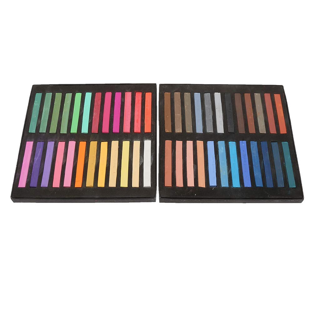 HEEPDD Soft Pastel Set, 48 Colors Assorted Square Chalk Pastels for Art Craft Craft Sketching Drawing Painting