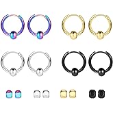 Surgical Stainless Steel Small Hoop Earrings 10mm/12mm/14mm Huggie Hoop Earrings for Women and Men