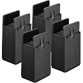 uxcell 4 Inch Bed Risers with Adjustable Screw Clamp, 4Pcs Furniture Risers for Bed, Desk, Sofa, Table, Fit for Furniture Thickness 0.39-1.45", Supports 5000 Pounds, Black