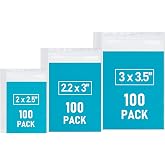 Small Plastic Bags, 300 PCS Mini Baggies, 3 Assorted Sizes