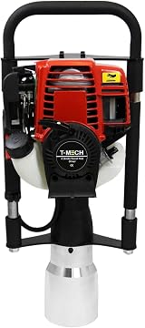 T-Mech 4-Stroke Petrol Post Driver Fence Knocker 120mm Pile Ramming Tool Kit