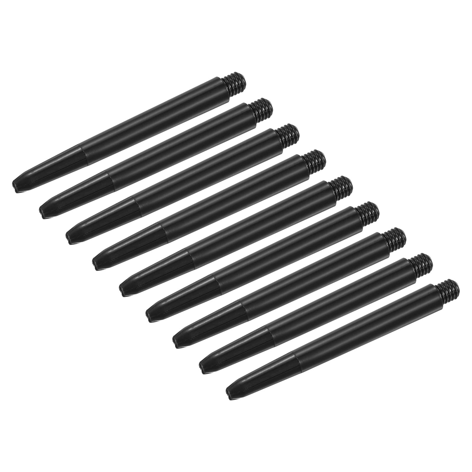 PATIKIL 48mm Dart Shafts, Medium 2BA Thread Plastic Dart Stems Dart Accessories for Steel Tip - 9 Pack (Black)
