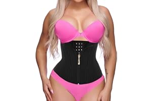 GainKee Waist Trainer for Women Corset Workout Cincher Body Shaper Tummy Control Shapewear Sweat Trimmer Latex Zipper