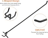 sourcing map 60pcs 12" Stainless Steel Pegboard Hooks J-Shape Wall Mount view 4