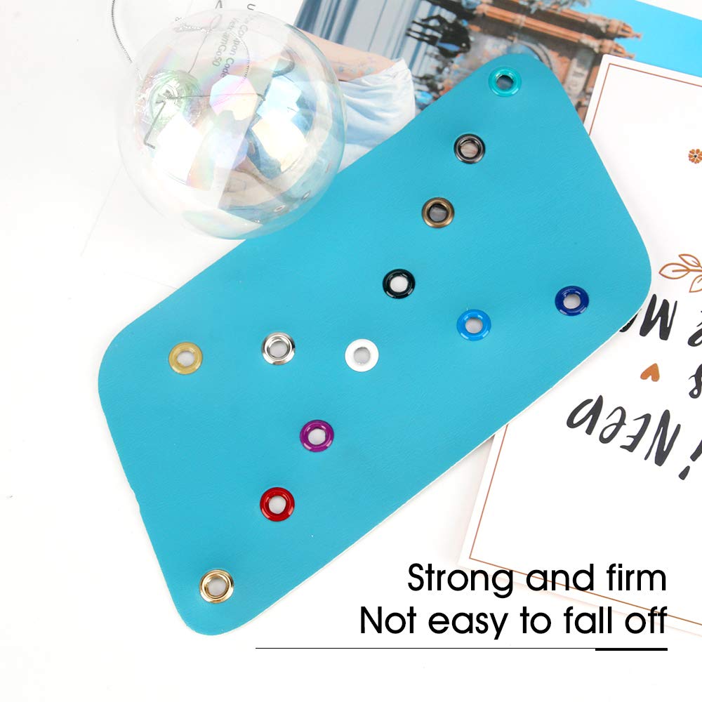 Metal Eyelets, 600Pcs 12 Colors 3/16 inch Metal Grommets Kit, Multi-Color Grommets Kit, Metal Eyelets Set with 3 Pieces Installation Tool and Storage Box for DIY Shoes Clothes Crafts Bag