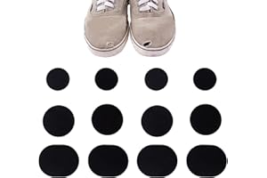 NICENEEDED 12 PCS Shoe Hole Repair Patches, 3 Sizes Self-Adhesive Sneaker Hole Vamp Repair Stickers, Spliced Sewn Patch Inser