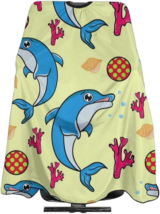 Professional Salon Cape Dolphin Play Ball Polyester Baber