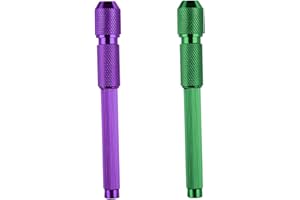 CBHOKTYUE 2 Pcs Empty Tattoo Markers Tattoo Pen Shells for Stencil Pen Outline Supply,Safe for Skin, Precision Design (Green Purple)