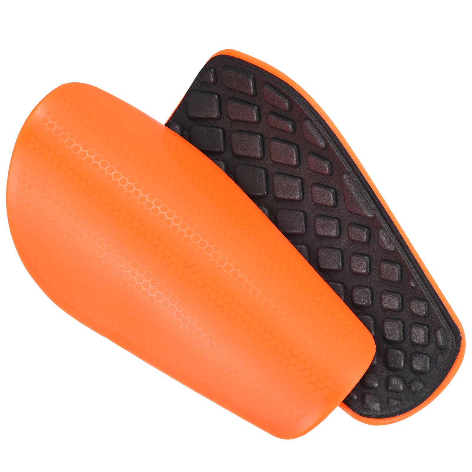 PATIKIL Soccer Shin Guards, Size L EVA Cushion Protection Sport Protective Pad for Youth Adult, Orange