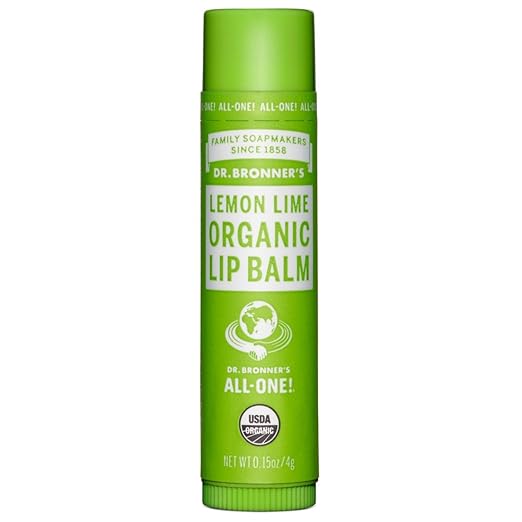 Dr. Bronner’s Organic Lip Balm Lemon Lime 0.15 oz Dr. Bronner’s Organic Lip Balm Lemon Lime 0.15 oz