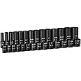 Capri Tools 1/2 in. Drive Shallow and Deep Impact Socket Set, 7/16 to 1-1/4 in, SAE, 28-Piece