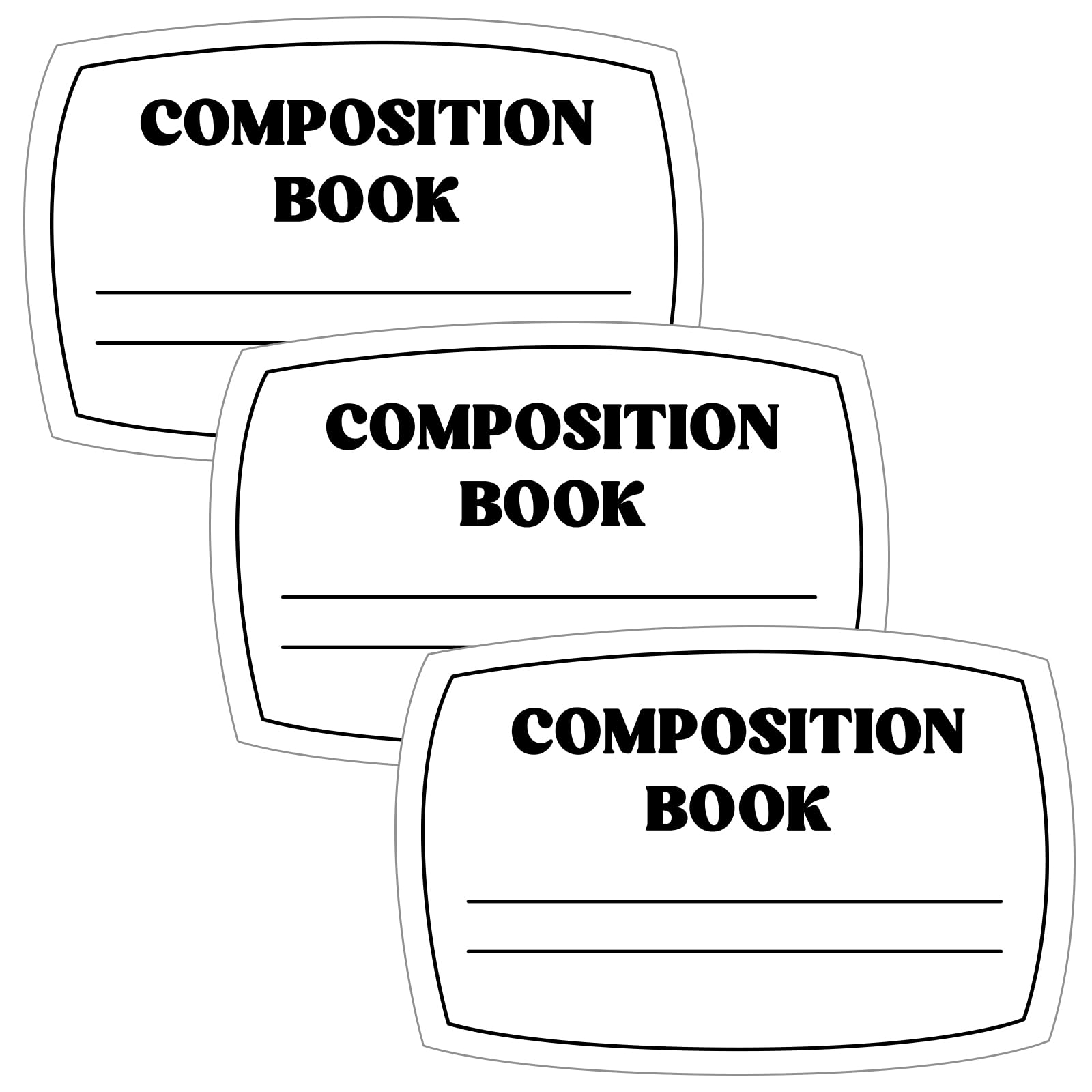 Photo 1 of Fuutreo 3 Pcs Composition Book Bulletin Board Paper Composition Notebook Classroom Decor 23.6 x 15.8 Inches Bulletin Board Trim for Schools Classrooms Walls Windows Doors Decoration