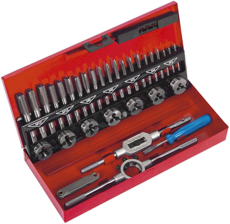 Sealey Ak3015 Tap and Die Set 32Pc Metric Split Dies M3-M12