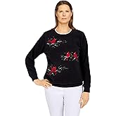 Alfred Dunner Women's Classics Anti-Pill Spliced Diamond Top