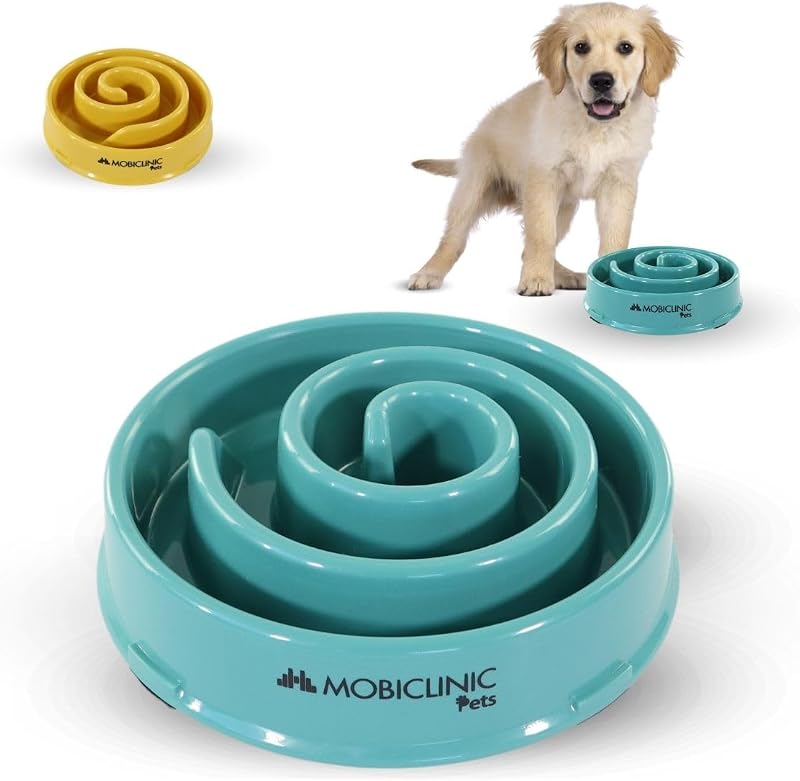 ® Pets, Comedero Lento antivoracidad, para Perros, Antideslizante, Forma de Espiral, 19, 5x4, 6X 20, 6cm, Bienestar digestivo, 500ml, Fácil Limpiar, Resistente y Duradero, Gatos, Mascotas
