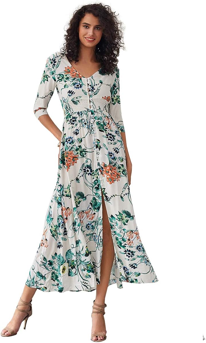 white flowy maxi dress