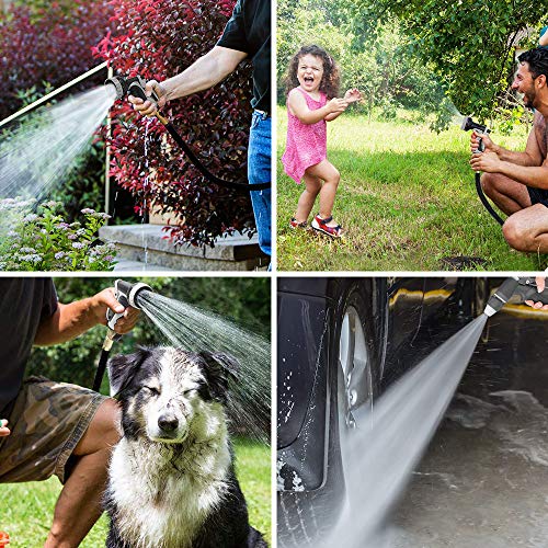 Garden Hose, IPSXP 50ft 15m Expandable Water Hose with Durable Double Latex Core, 3/4 Inch Solid Brass Connector, Best Abrasion Resistance High-Pressure Resistance for Car, Pet, Flower, Plant - Thumbnail 5