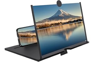 18" Mobile Phone Screen Magnifier, HD Magnifying Projector Screen Enlarger, Phone Screens Magnifier with Foldable Stand for A