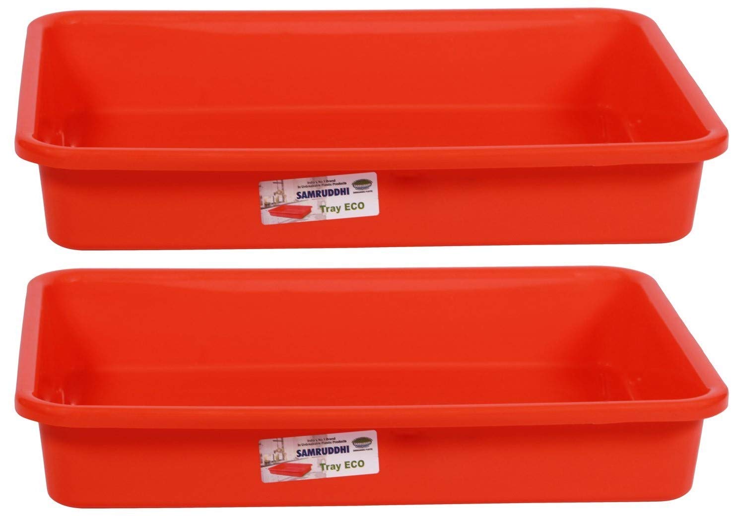 Samruddhi Unbreakable Multipurpose Plastic Big Tray (30x40.5x7cm, Pink