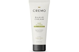Cremo Barber Grade Sage & Citrus Shave Cream, Astonishingly Superior Ultra-Slick Shaving Cream for Men, Fights Nicks, Cuts and Razor Burn, 6 Fl Oz