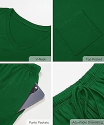 RUBZOOF Two Piece Outfits for Women Short Sleeve V