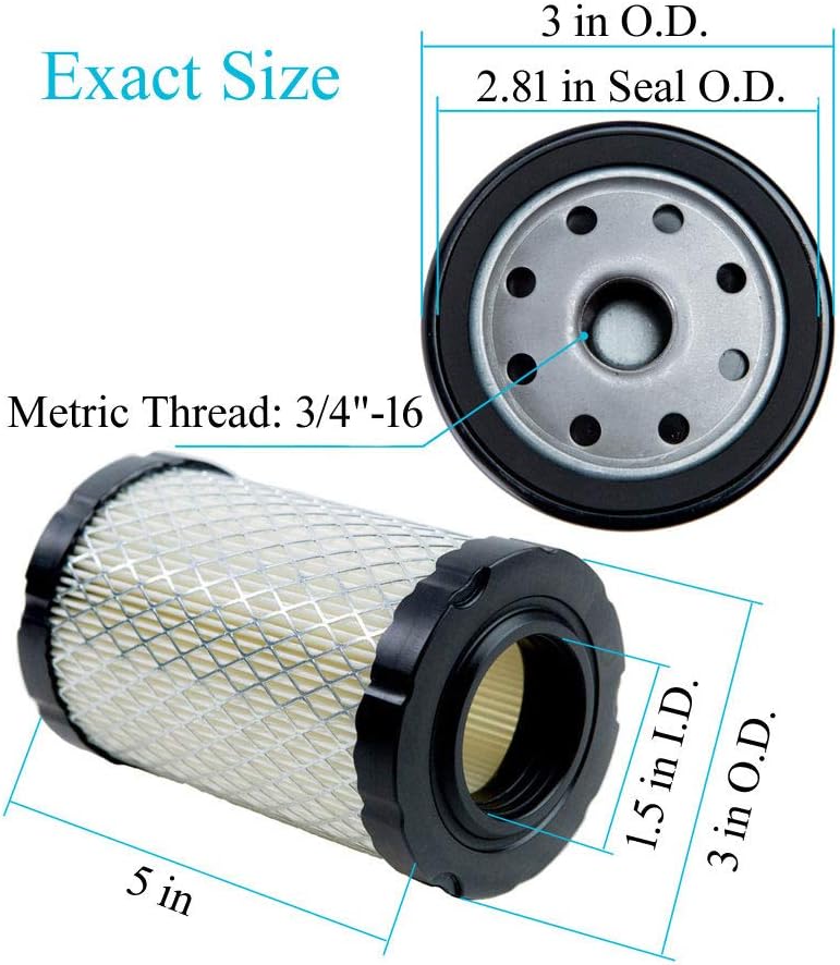 HOODELL 796031 Air Filter with Tune Up Kit, Compatible with Briggs and Stratton 591334 492932 696854, John Deere D100 D110 D125 D130, Husqvarna YTH22V46, Lawn Mower Oil Filter : Garden & Outdoor