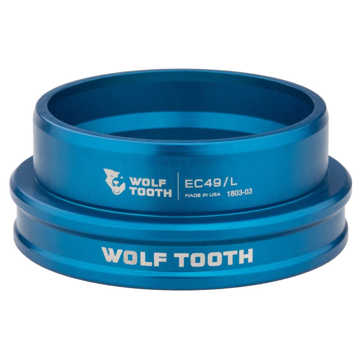 Wolf Tooth Performance EC49/40 Lower Headset Blue | Lightweight Aluminium Headset Stainless Steel Bearings Wide Colour Range