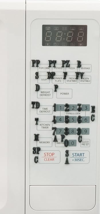 Amazon.com: Compacto microwave-express cook-tactile-white ...