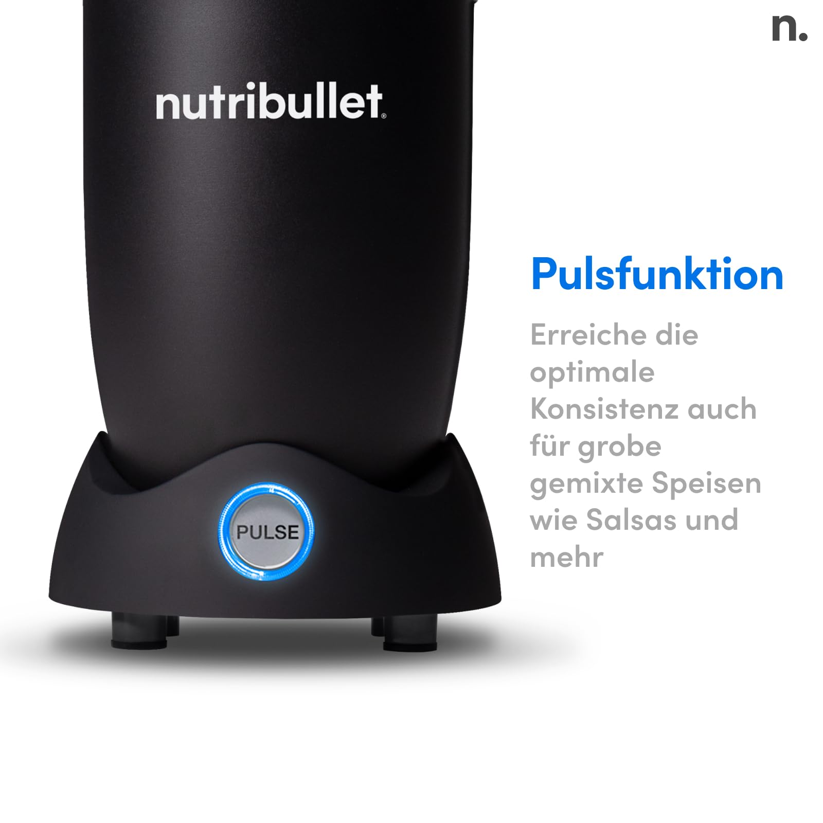 Nutribullet Pro 1200, Elektrischer Mixer, Zerkleinerer, Smoothie Mixer, Multifunktionsmixer, 1200w Leistung, 700ml und 900ml Gläser, schwarz, NB120MB 4