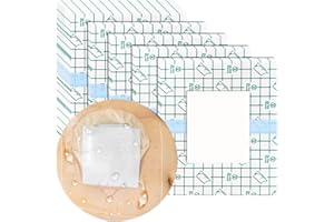 SINAISEA Ostomy Shower Cover Waterproof Ostomy Bag Covers Shower Guard Stoma Shower Shields Colostomy Bathing Bags Shower Protector Adhesive Bandage with Non-Stick Pad for Showering 9"x9" 25 Pcs