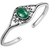 Natural &amp; Synthetic Gemstone Cuff Bangle Bracelets for Women