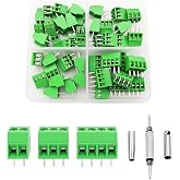 50Pcs 2.54mm 0.1" Pitch Mini 2P 3P 4P PCB Mount Screw Terminal Block Connector 150V 6A Compatible 26-18AWG Cable for Arduino and Home Electronics Projects