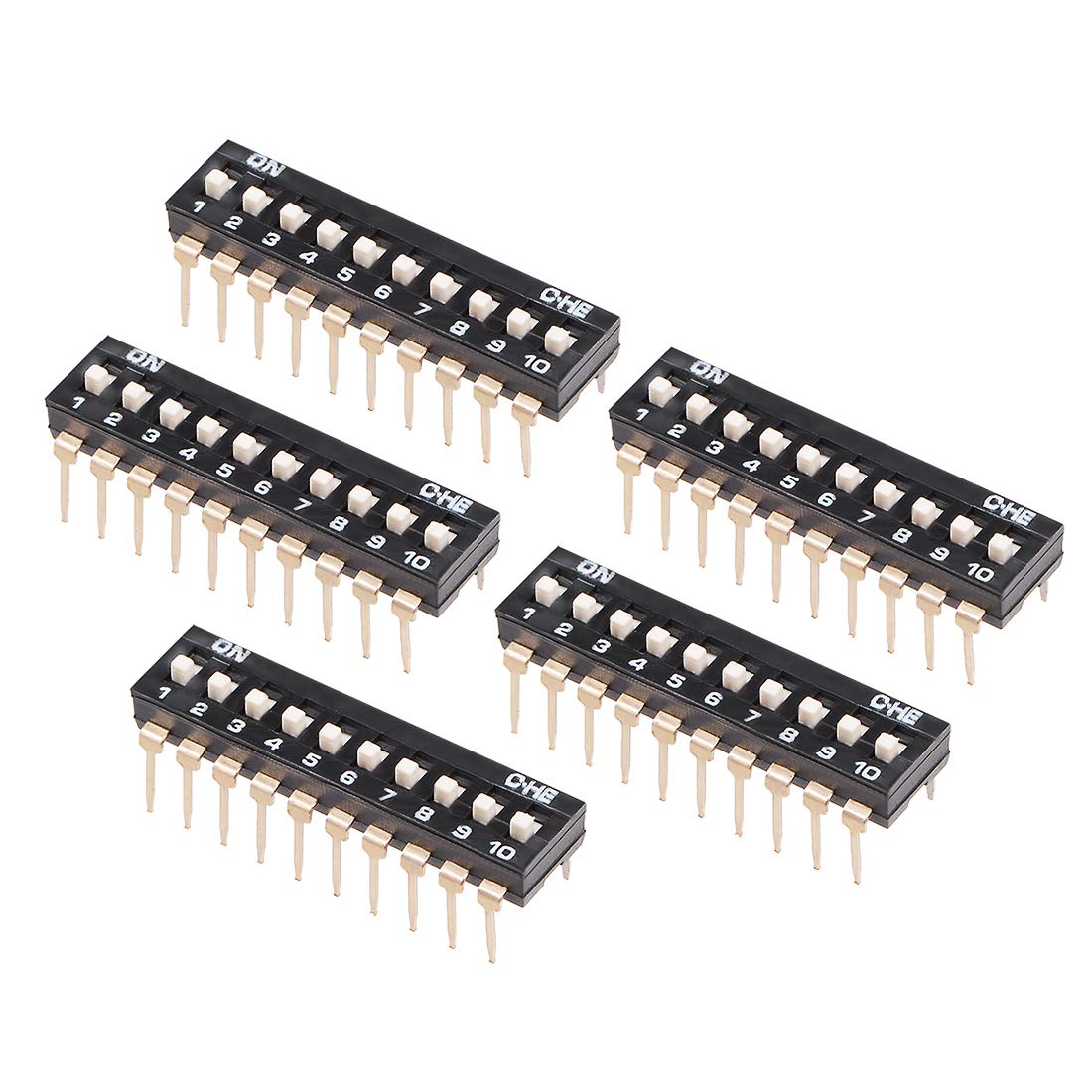 Amazon uxcell DIP スイッチ ディップスイッチ ブラック 110ポジション ピッチ2.54mm 回路ブレッドボードPCB