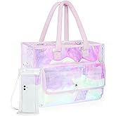 Bagsmart Waterproof Beach Bag for Women with Phone Pouch, Large Tote Bag for Pool, Travel and Vacation