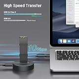 FIDECO M.2 NVMe SATA USB Adapter 10Gbps USB 3.2 Gen 2 NVMe SSD Reader USB C view 3