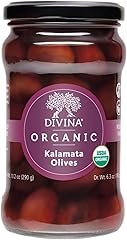 DIVINA Organic Whole Kalamata Olives in Jar, 10.2 oz (1-Pack)