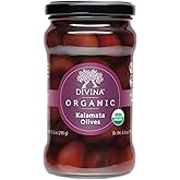 DIVINA Organic Whole Kalamata Olives in Jar, 10.2 oz (1-Pack)