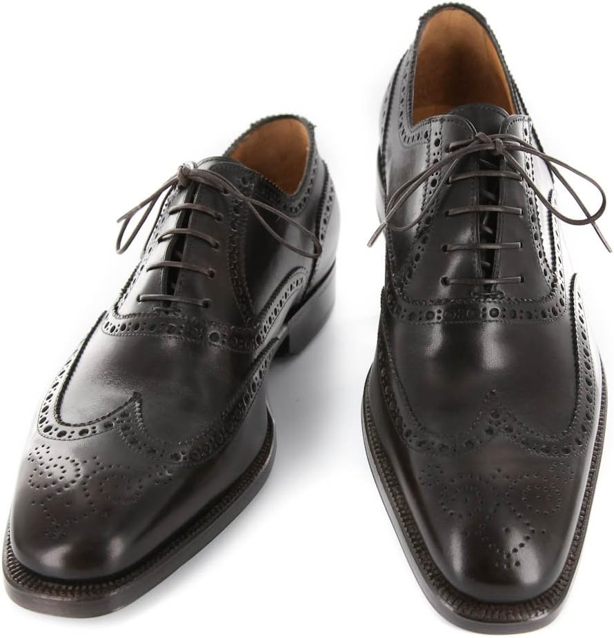New Sutor Mantellassi Dark Brown Leather Shoes 7.5/6.5