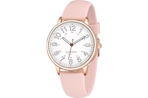 TWOPTION Waterproof Nurse Watch for Medical Professionals,Doctors Nursing Women Men,12/24 Hour Military Time,Analog Watch with Second Hand Nursing Luminouse Easy Read Dial Nurse Watches for Women