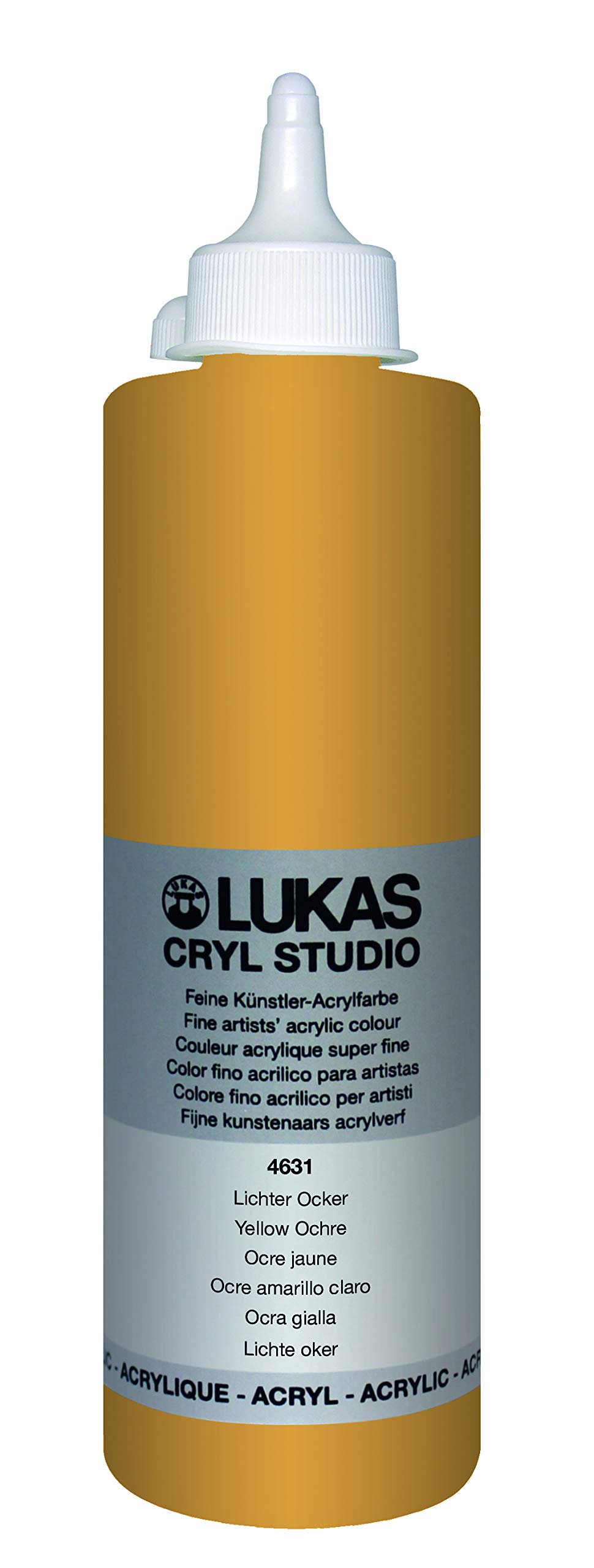 LUKAS Cryl Studio 500ml Premium Quality Acrylic Paint Lights Ochre