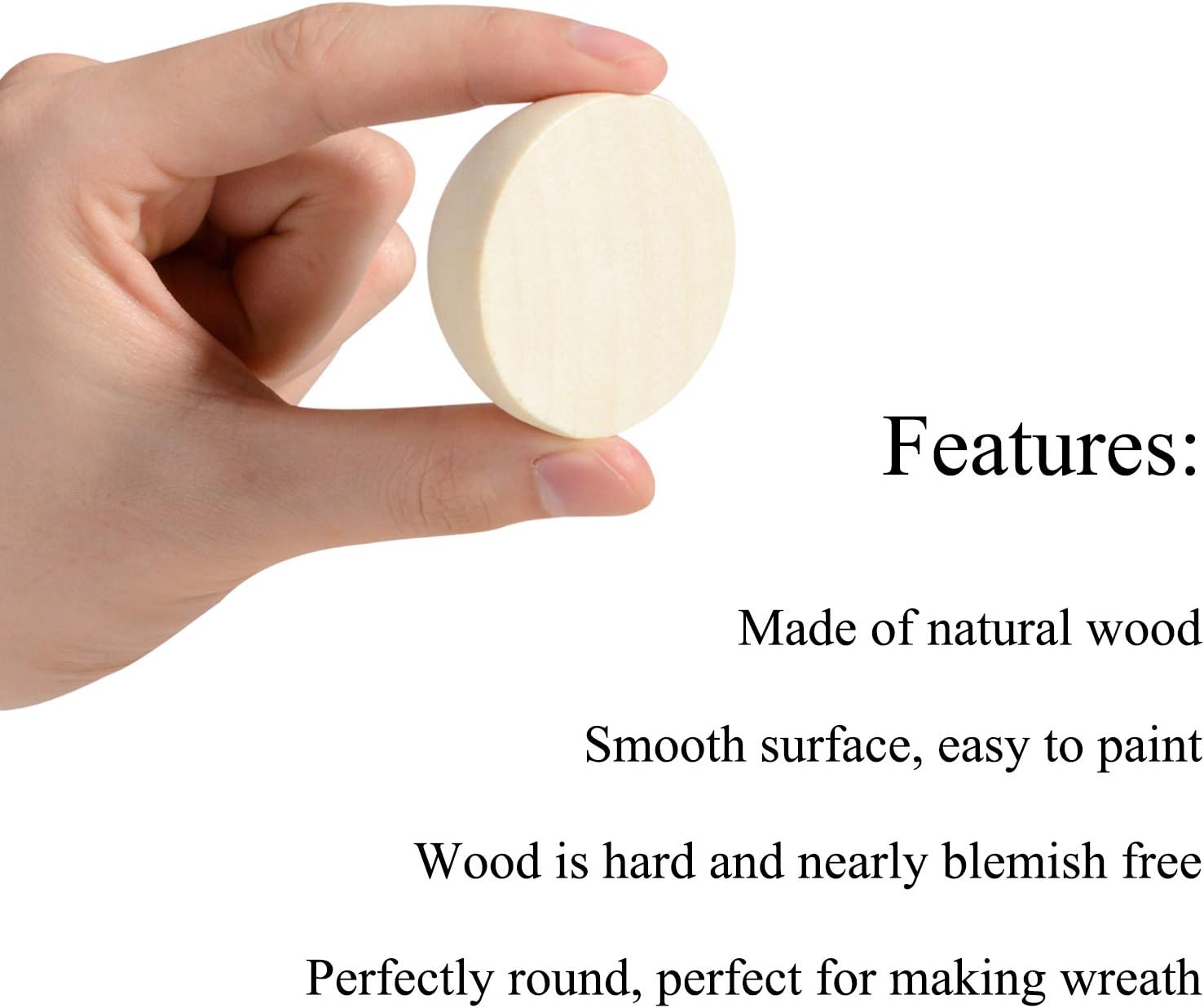 Split Wood Balls 2 inch, 30 Pack Unfinished Half Wooden Balls, Half Craft Balls for Kids Arts and DIY Wreaths : Kitchen & Dining