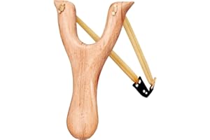 Wooden Slingshot with Rubber Bands, Natural Wood, 15cm, Outdoor Toy, Y-Shape Design
