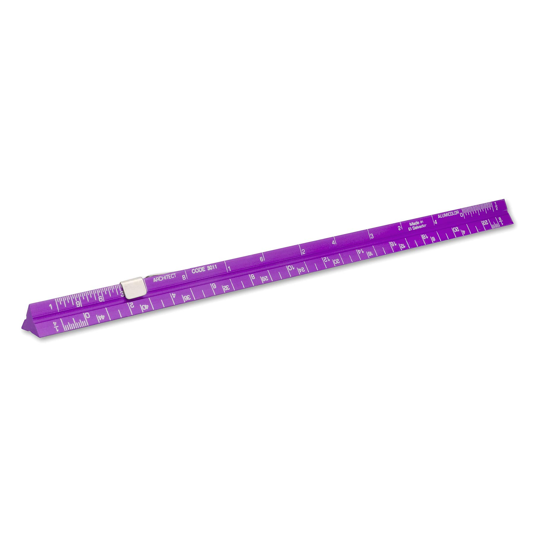 Alumicolor Ruler, Measuring Tool, Aluminum, Purple, 1 Count (Pack of 1)