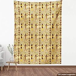 Ambesonne Egyptian Print Fabric by The