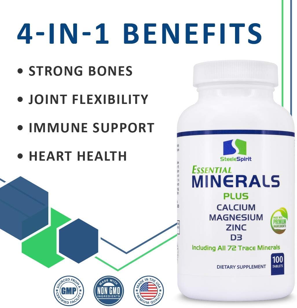 Multimineral with 1000mg Calcium Magnesium Zinc D3: Health & Personal Care
