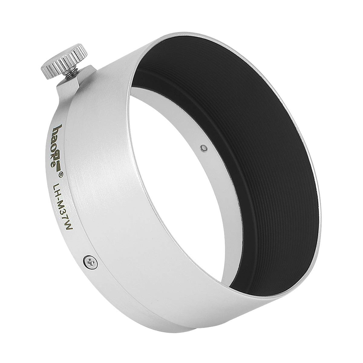 Haoge LH-M37W Metal Lens Hood Shade for Leica Leitz Elmar 3.5cm 35mm f3.5 A36, Elmar 50mm f3.5 A36, Summaron 3.5cm 35mm f3.5 A36 and Other Lens with 36mm Outside Size Silver
